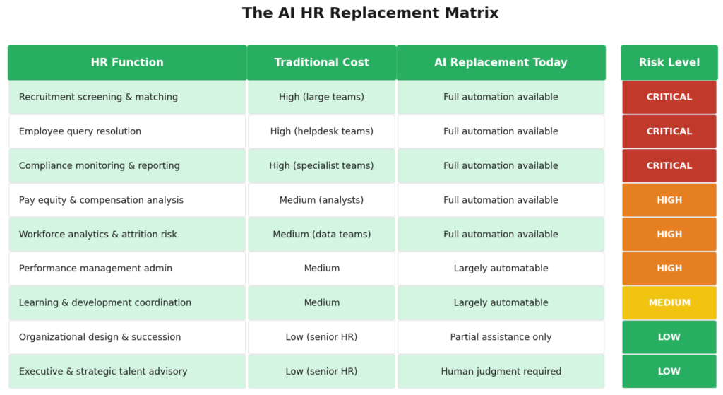 The AI HR Replacement Matrix by Norm Murray - The Norm Report