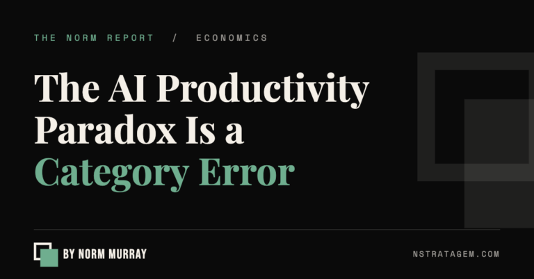 The AI Productivity Paradox Is a Category Error | The Norm Report by Norm Murray