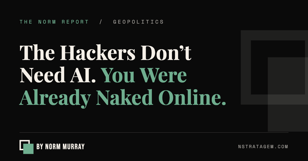 Read more about the article The Hackers Don’t Need AI. You Were Already Naked Online. 